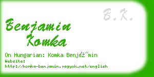 benjamin komka business card